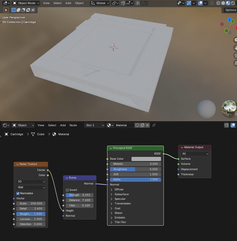 Applying rendering techniques used nodes